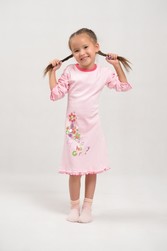 Сорочка детская для девочек страфаретной печатью