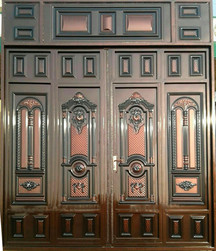 Naqshli jigarrang metal darvoza